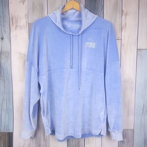Pink Victoria's Secret Light Purple Velure   High Neck Sweatshirt Size Small